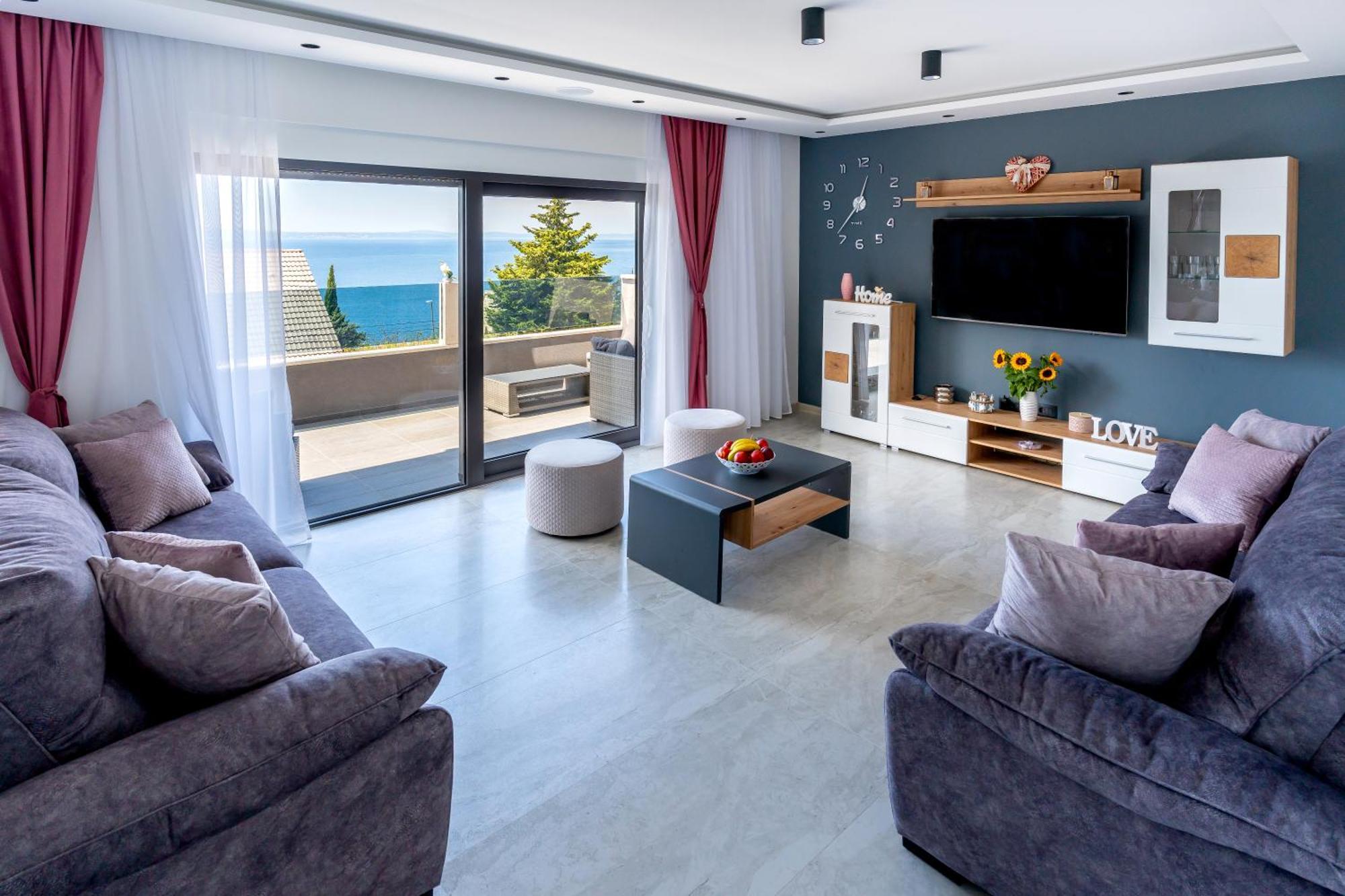 Luxury Apartment Lorena - Private Heated Pool - Єсенице Екстер'єр фото